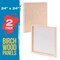 24&#x22; x 24&#x22; Birch Wood Paint Pouring Panel Boards, Studio 3/4&#x22; Deep Cradle (Pack of 2) - Artist Wooden Wall Canvases - Painting Mixed-Media, Acrylic